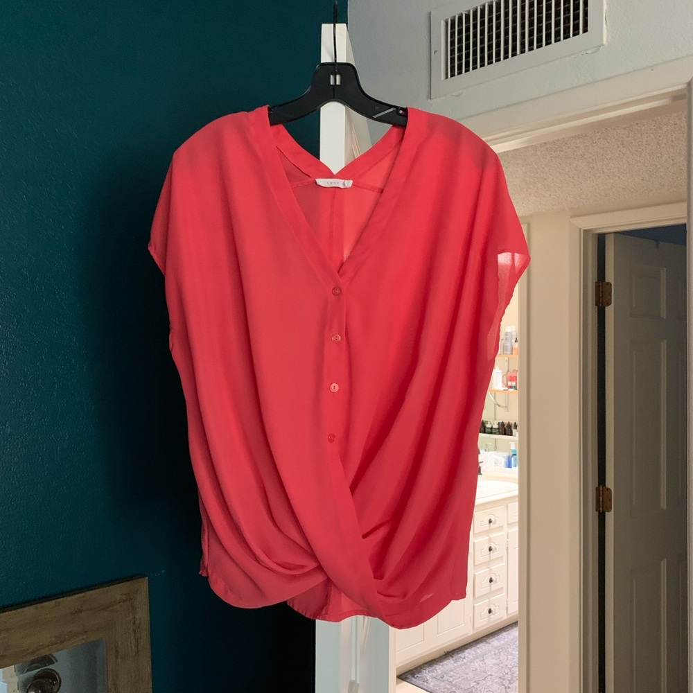 Lush coral blouse
